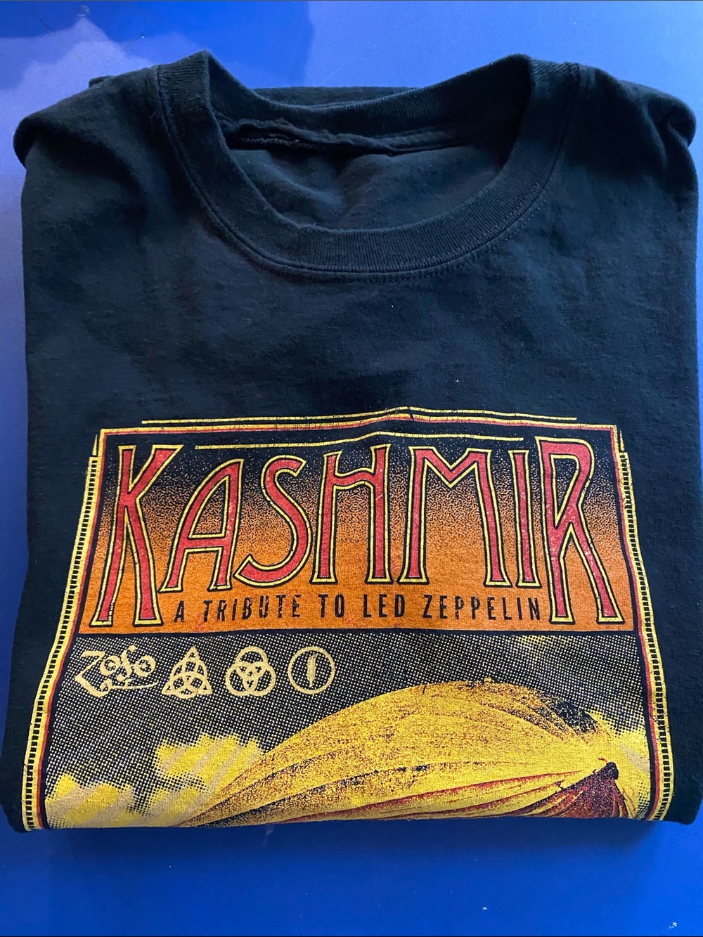 Kashmir Tribute to Led Zeppelin Black Graphic Tee